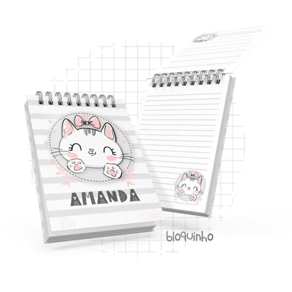 Bloquinho A6 Gatinha - Arquivo Digital