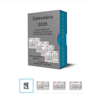 arquivo calendario folhinhas 2025 png pdf corel miolo digital 1