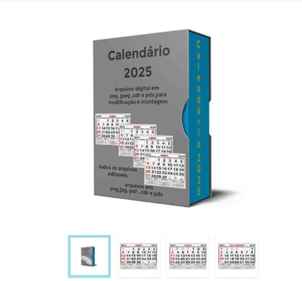 Arquivo Calendário Folhinhas 2025 - Png pdf Corel