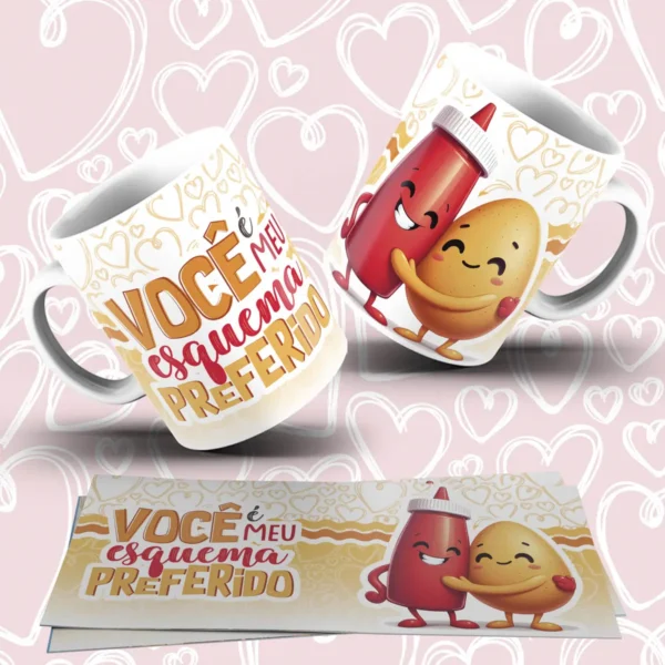 Arquivo com 20 Designs para Canecas de Namorados