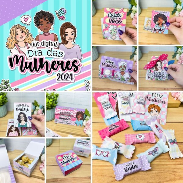 Arquivo Corte Mulheres 2024 Mimos Card Tag Balinha Caixa 10