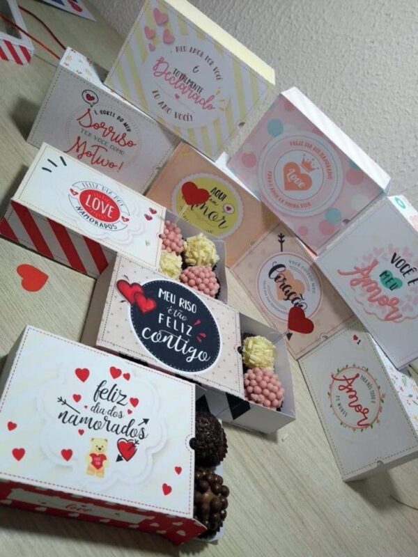 Arquivo de Corte Caixas para Dia dos Namorados 6 doces