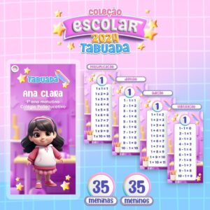 Arquivo de Corte Tabuada Escolar - Arquivo Digital