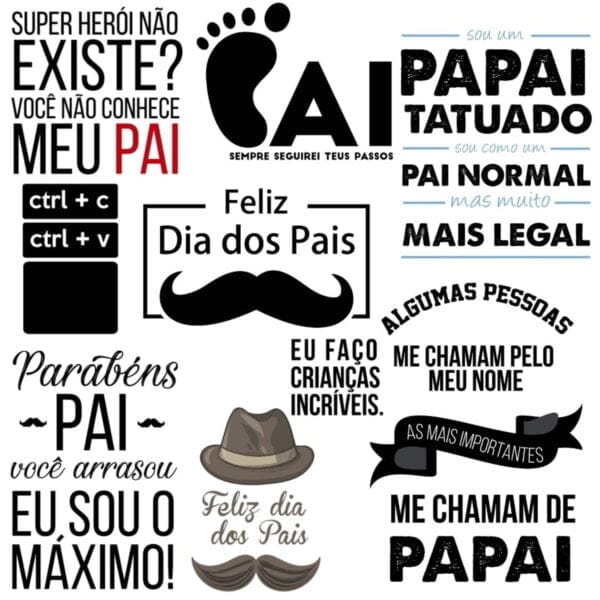 Arquivo Dia Dos Pais Frases Lettering Vetor Corel Draw 3