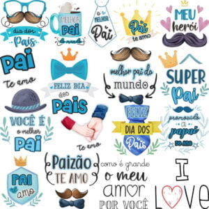Arquivo Dia Dos Pais Frases Lettering Vetor Corel Draw 5