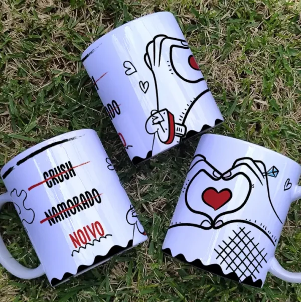 Arquivo Digital de Canecas para Noivado e Namoro Criativo