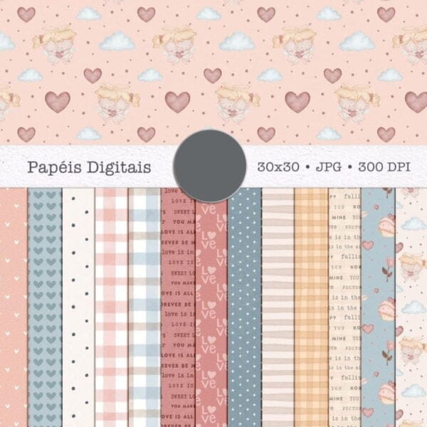 Arquivo Digital Namorados Cupidos P Imprimir Cortar E Montar
