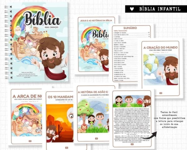 Arquivo Encadernação Bíblia Infantil Histórias Para Crianças