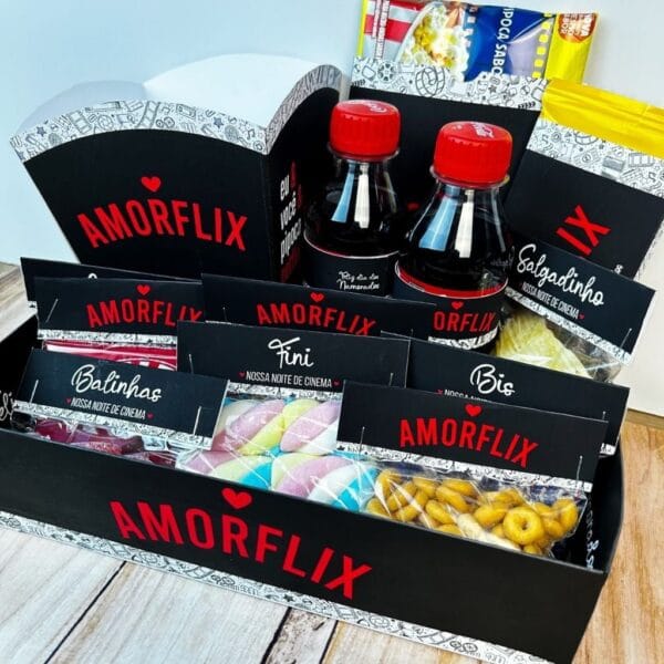 Arquivo Namorados Cesta Loveflix P/ Imprimir Cortar E Montar