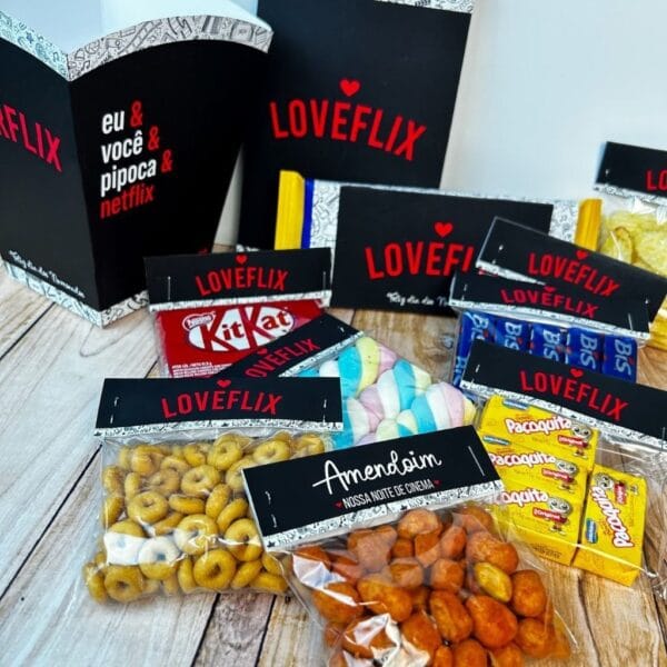 Arquivo Namorados Cesta Loveflix P/ Imprimir Cortar E Montar