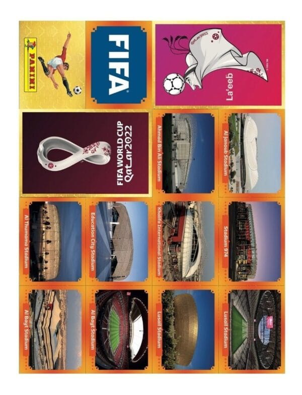 Arquivo Pdf Figurinhas Laranja P Imprimir Copa Qatar 2022