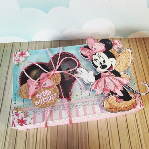 Arquivo Silhouette Caixa Ovos De Páscoa Minnie Rosa