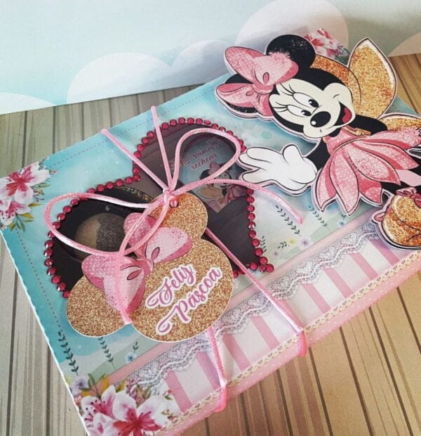 Arquivo Silhouette Caixa Ovos De Páscoa Minnie Rosa