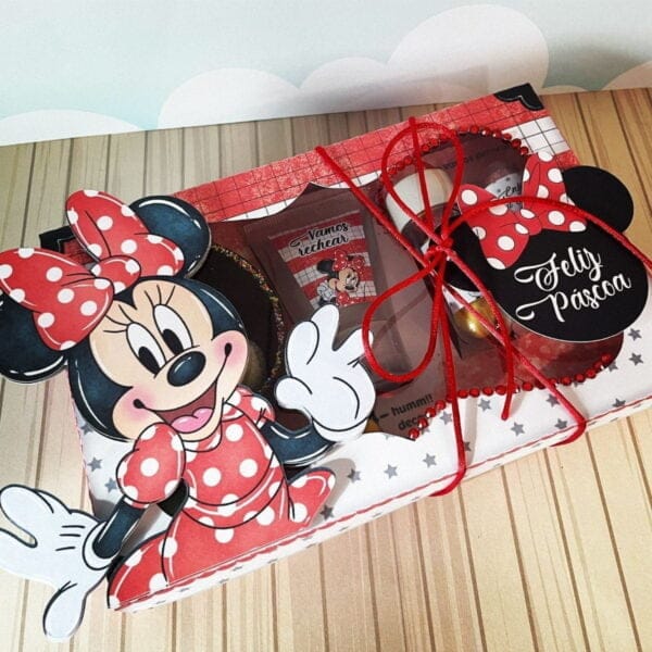 Arquivo Silhouette Caixa Ovos De Páscoa Minnie Vermelha