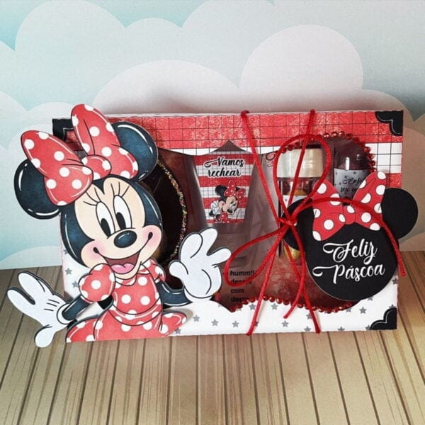 Arquivo Silhouette Caixa Ovos De Páscoa Minnie Vermelha