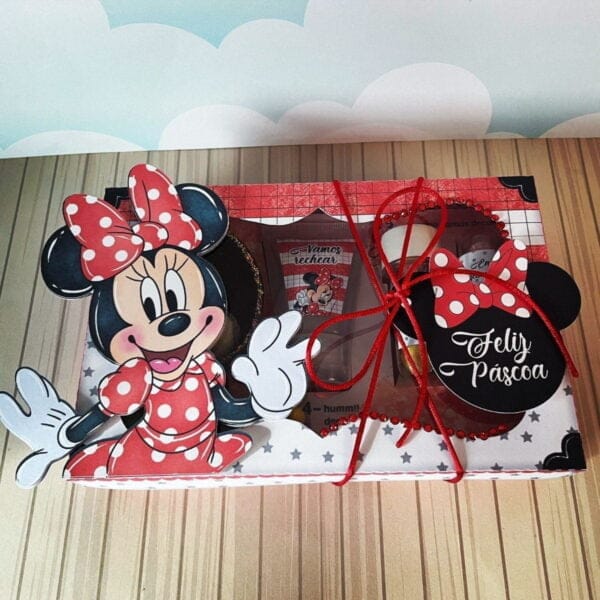 Arquivo Silhouette Caixa Ovos De Páscoa Minnie Vermelha