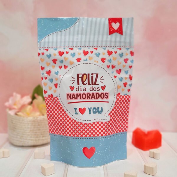 Arquivo Tesourete Rótulo Stand Up Pouch Dia dos Namorados