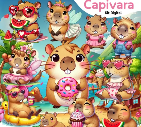Arquivos Capivara Em Png Para Scrapbook E Projetos Manuais 2
