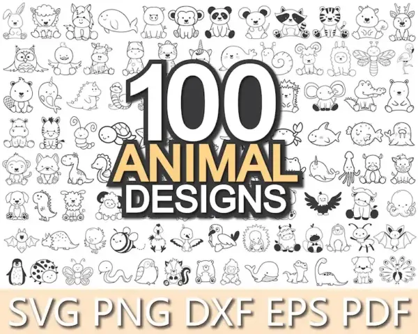 Arquivos Digitais Contorno Animais Png Para Projetos Personalizados 5
