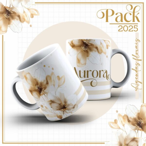 Arquivos Encadernação Caderno Floral Gold - Imagem 4