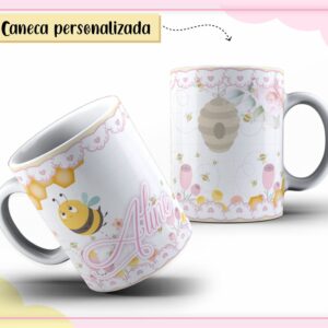 arte caneca abelhinha fofa arquivo digital scrapbook