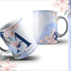 arte caneca alfabeto azul arquivo digital arte caneca alfabeto azul arquivo digital