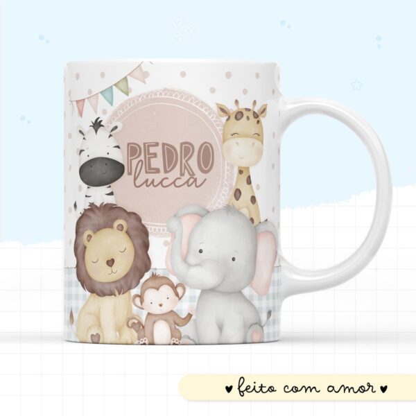 Arte Caneca Animais Cute - Arquivo Digital