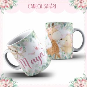 arte caneca baby safari arquivo digital arquivo digital