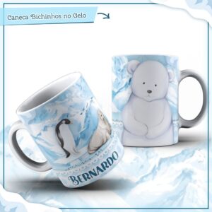 arte caneca bichinhos no gelo arquivo digital arquivo digital