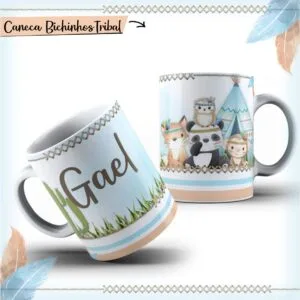 Arte Caneca Bichinhos Tribal - Arquivo Digital 10 Arte Caneca Bichinhos Tribal - Arquivo Digital