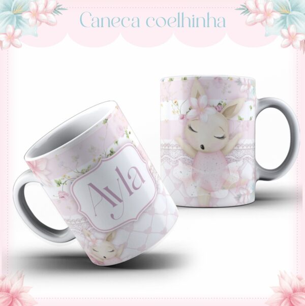 Arte Caneca Coelhinha - Arquivo Digital