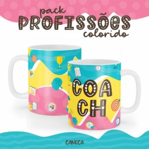 arte caneca colorido coach arquivo digital arquivo digital 2