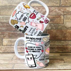 arte caneca confeiteira png sublimacao