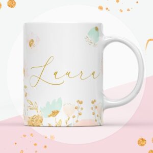 arte caneca delicada arquivo digital personalizacao