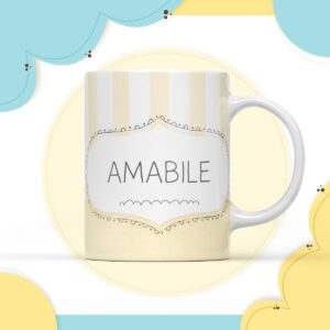 arte caneca digital neutro amarelo arquivo digital presente
