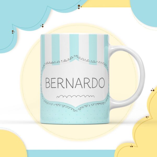 Arte Caneca Digital Neutro Azul - Arquivo Digital