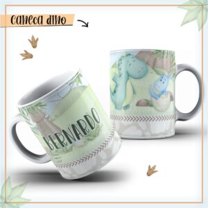 arte caneca dino arquivo digital design 1
