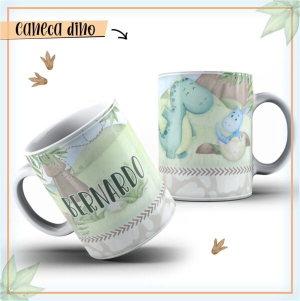 Arte Caneca Dino - Arquivo Digital