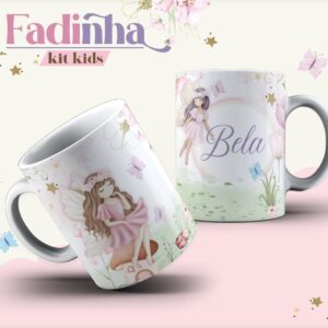 Arte Caneca Fadinhas - Arquivo Digital
