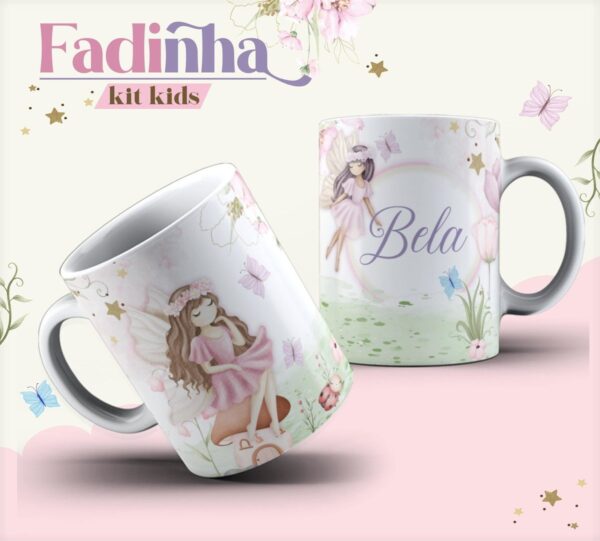 Arte Caneca Fadinhas - Arquivo Digital