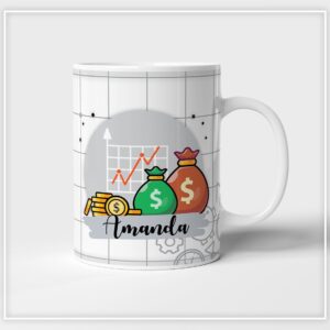 arte caneca financeiro arquivo digital papelaria