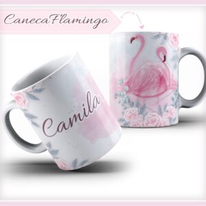 arte caneca flamingo arquivo digital caneca flamingo