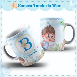 arte caneca fundo do mar arquivo digital caneca fundo do mar