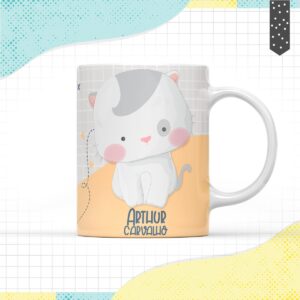 arte caneca gatinho arquivo digital digital