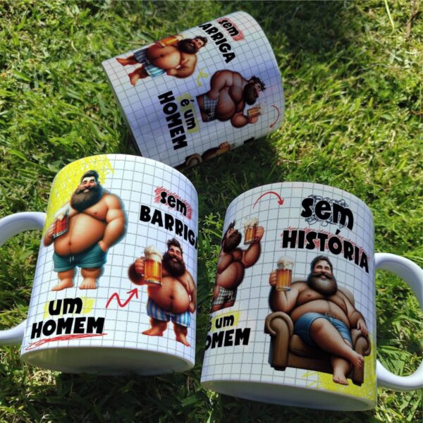 Arte Caneca Homem Engraçada - Arquivo Digital - Imagem 2