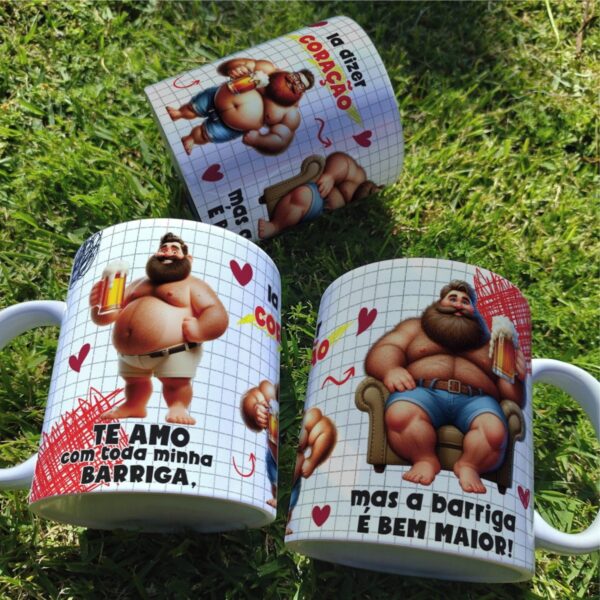 Arte Caneca Homem Engraçada - Arquivo Digital