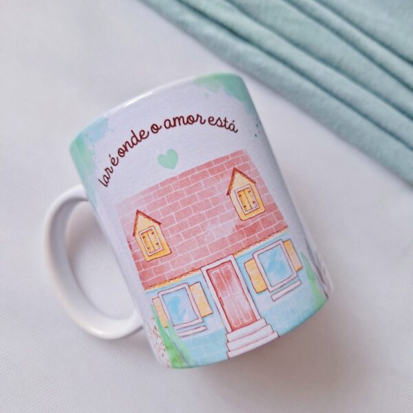 Arte Caneca Lar É Onde o Amor Está - Png - Imagem 3