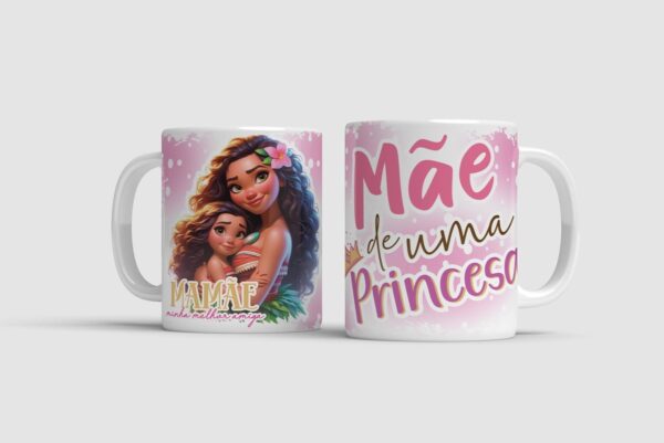Arte Caneca Mães Princesas - Png