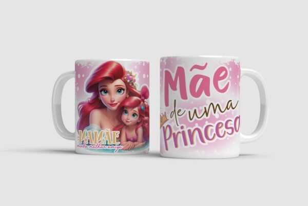 Arte Caneca Mães Princesas - Png - Imagem 4