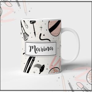 arte caneca make up arquivo digital sublimacao